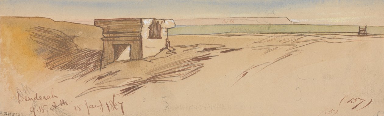 Dendera, 9-15 am, 15. januar 1867 (157) av Edward Lear