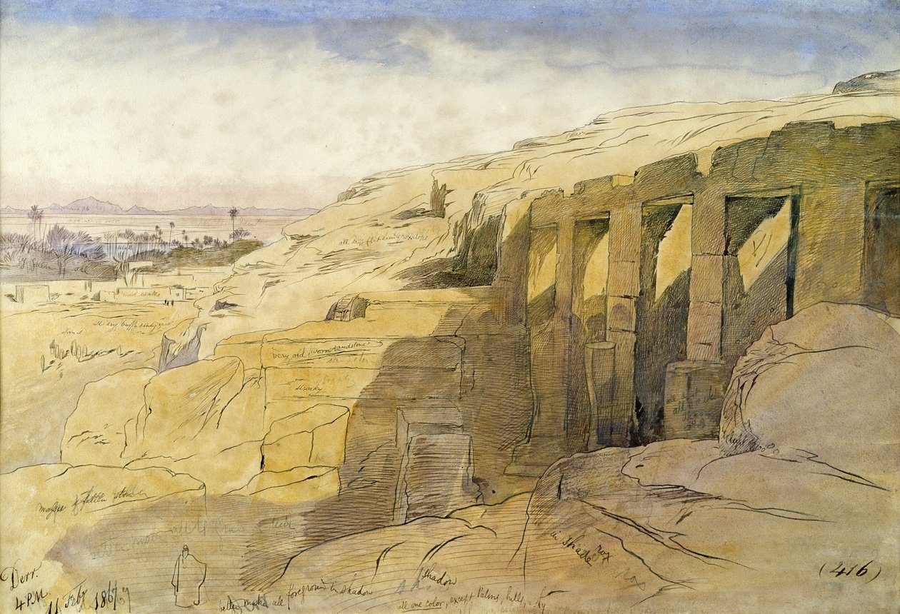 Derr, Egypt, 1867 av Edward Lear