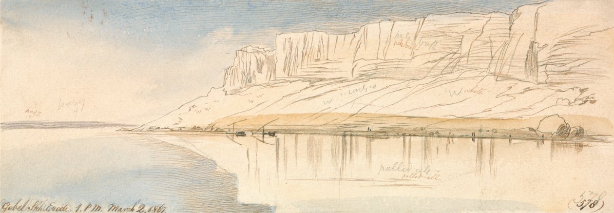 Jebel Sheikh -arvinger av Edward Lear
