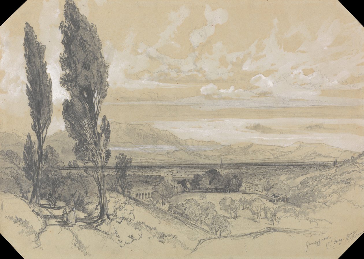 Genazzano, 17. mai 1838 av Edward Lear