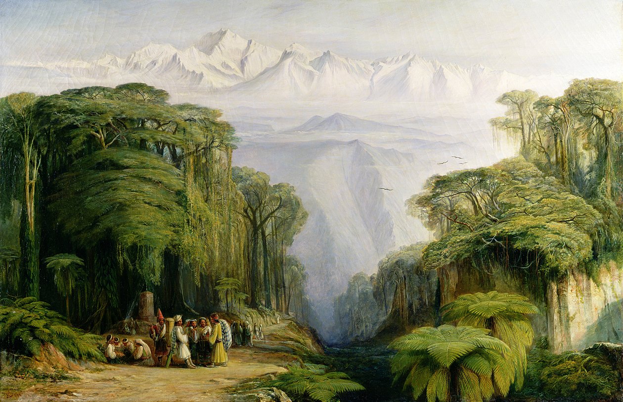 Kanchenjunga fra Darjeeling, 1879 av Edward Lear