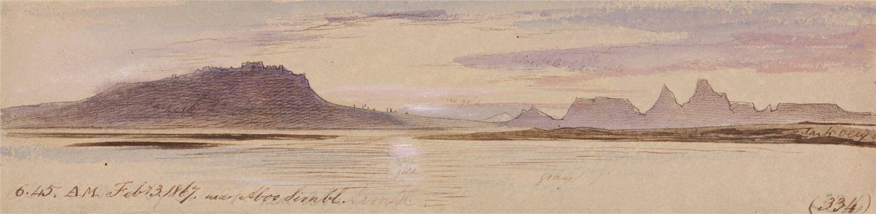 I nærheten av Abu Simbel av Edward Lear