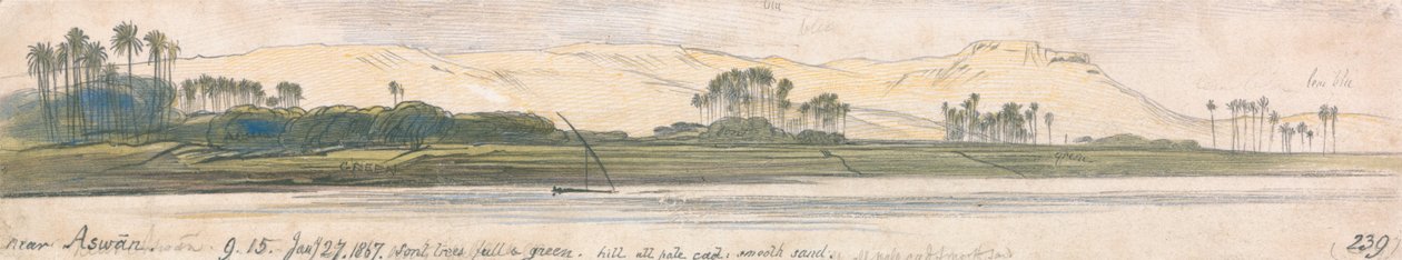 I nærheten av Aswan av Edward Lear