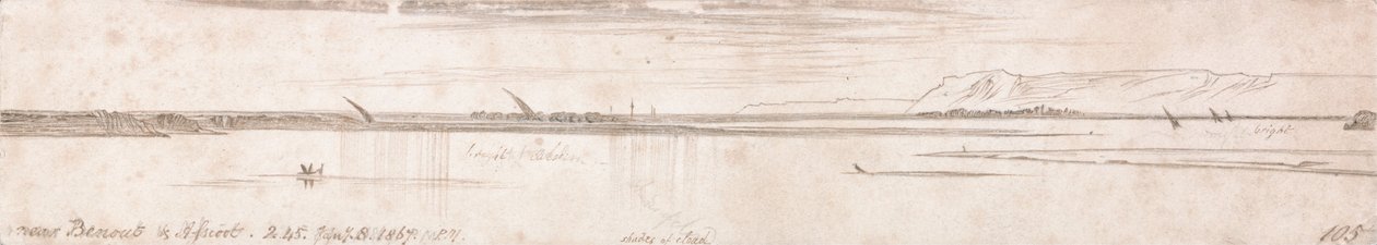 I nærheten av Benout und Assioot av Edward Lear
