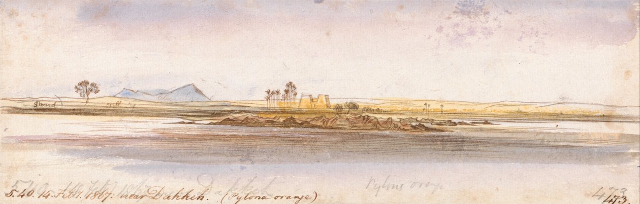 I nærheten av Dakkeh av Edward Lear