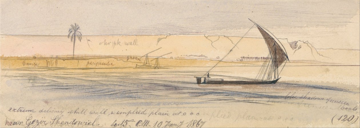 I nærheten av Gezir Shendowiel av Edward Lear