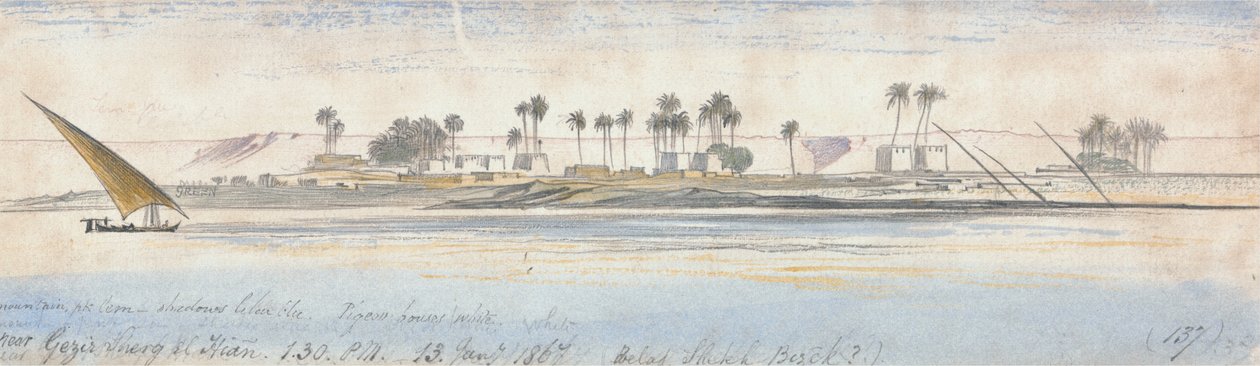 I nærheten av Gezir Sherg el Hian av Edward Lear