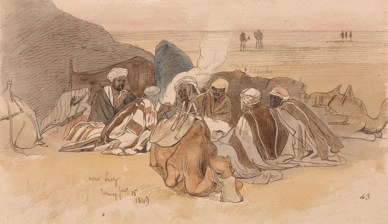 Nær Suez, kveld, 15. januar 1849 (43) av Edward Lear
