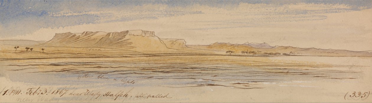 I nærheten av Wady Halfeh av Edward Lear