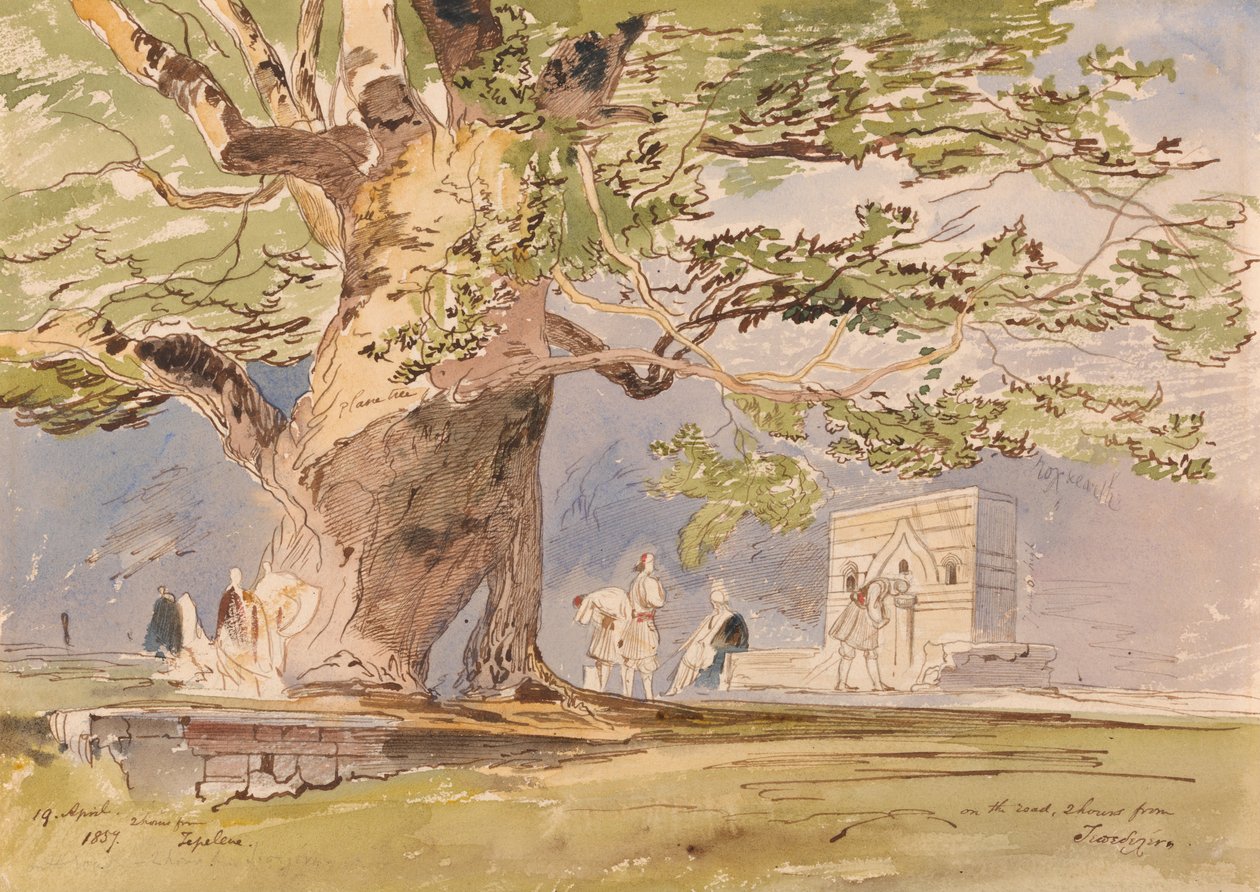 På veien, to timer fra Tepelene, 19. april 1857 av Edward Lear
