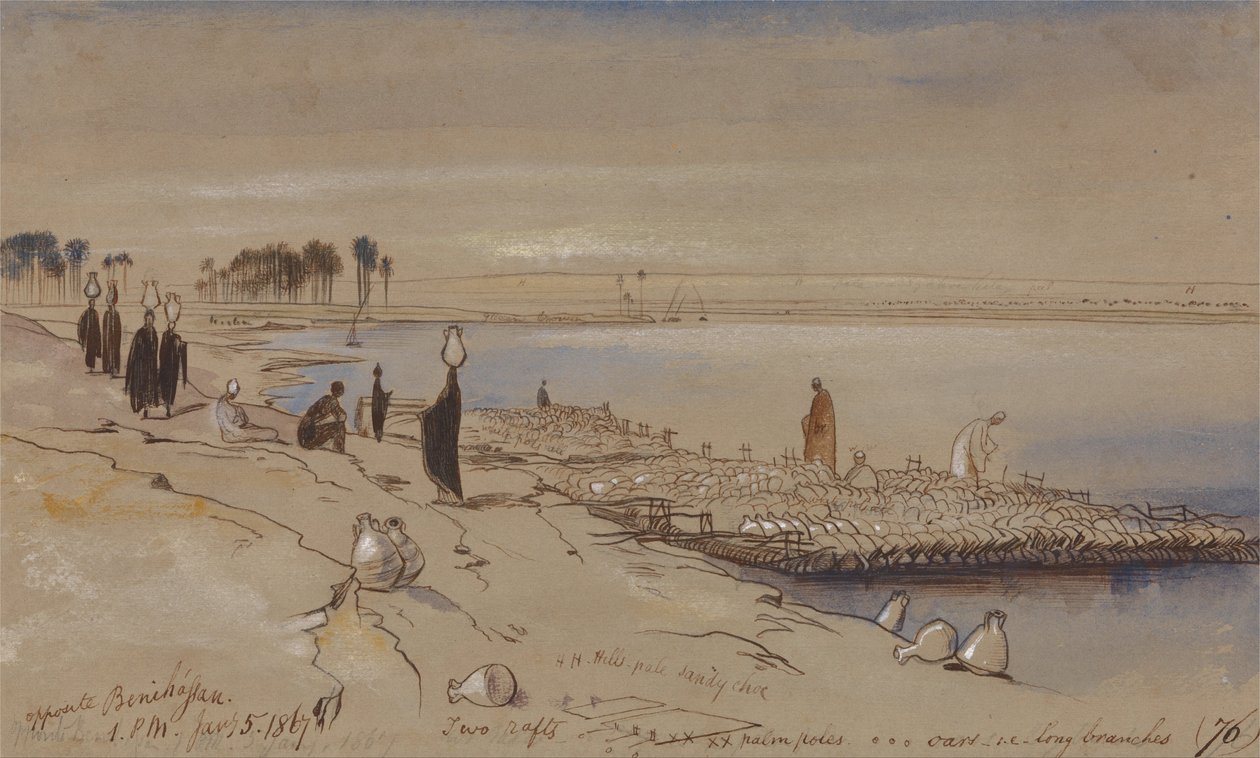 Overfor Beni Hassan av Edward Lear