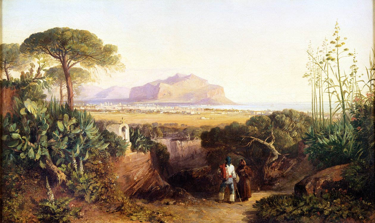 Palermo, Sicilia, 1847 av Edward Lear