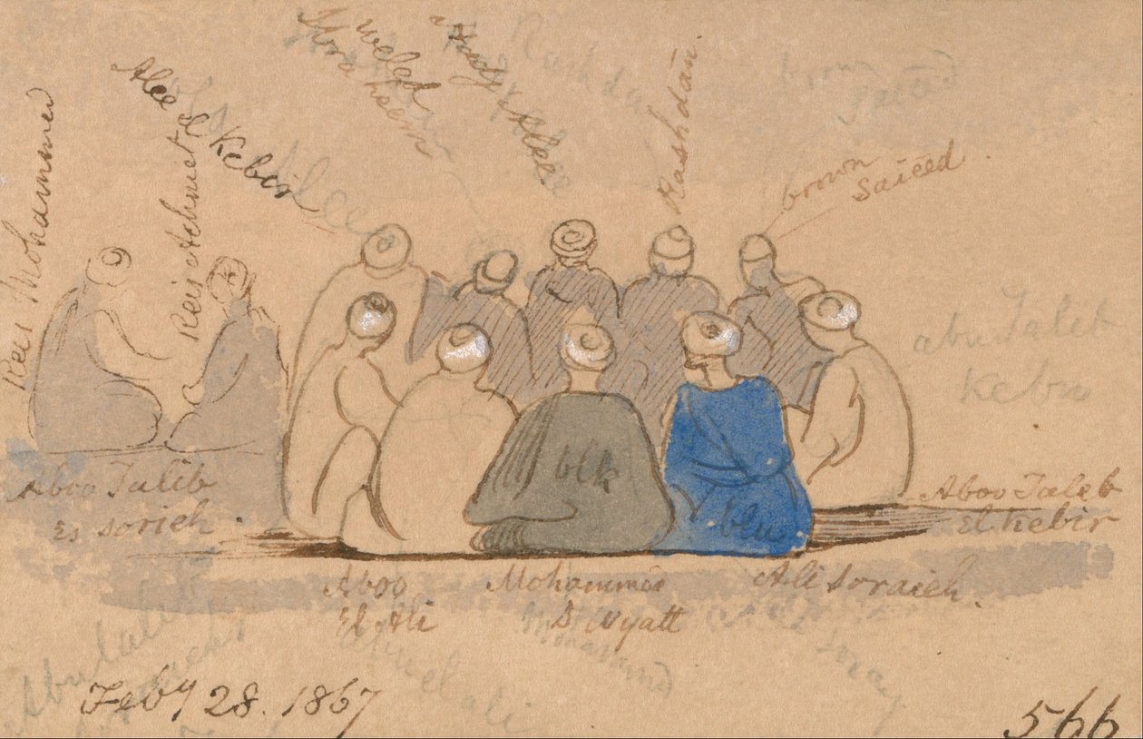 Sittende menn av Edward Lear
