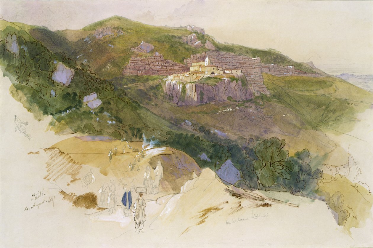 Staiti, Sicilia, 1847 av Edward Lear