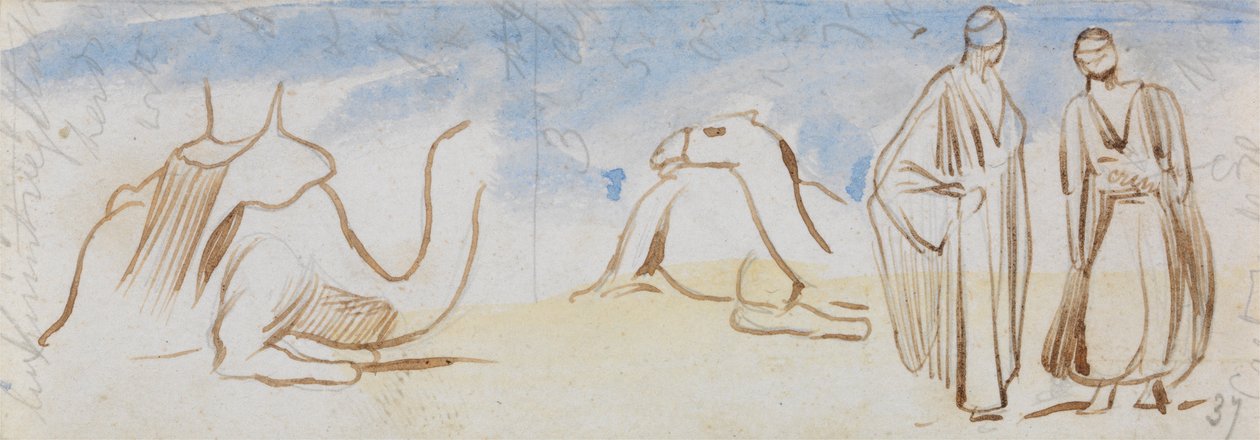 Studier av kameler og egyptiske menn av Edward Lear