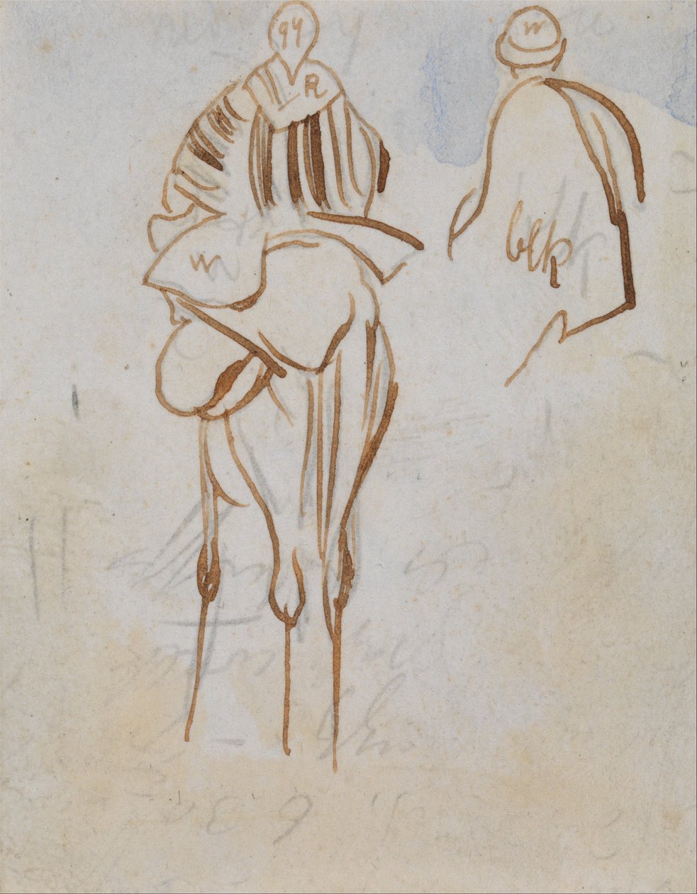 Studie av en egyptisk mann på en kamel av Edward Lear