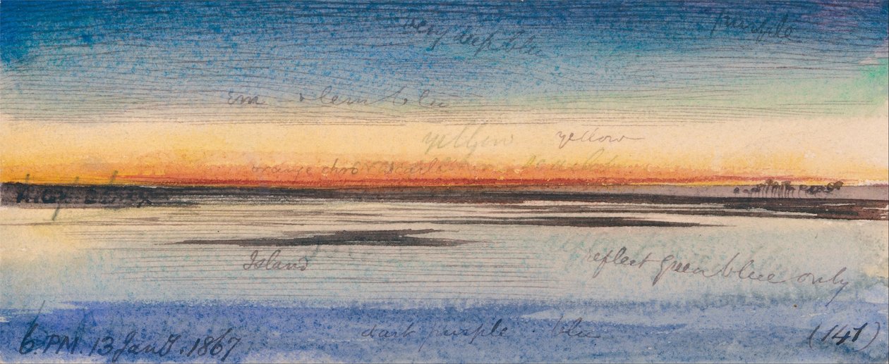 Solnedgang langs Nilen av Edward Lear