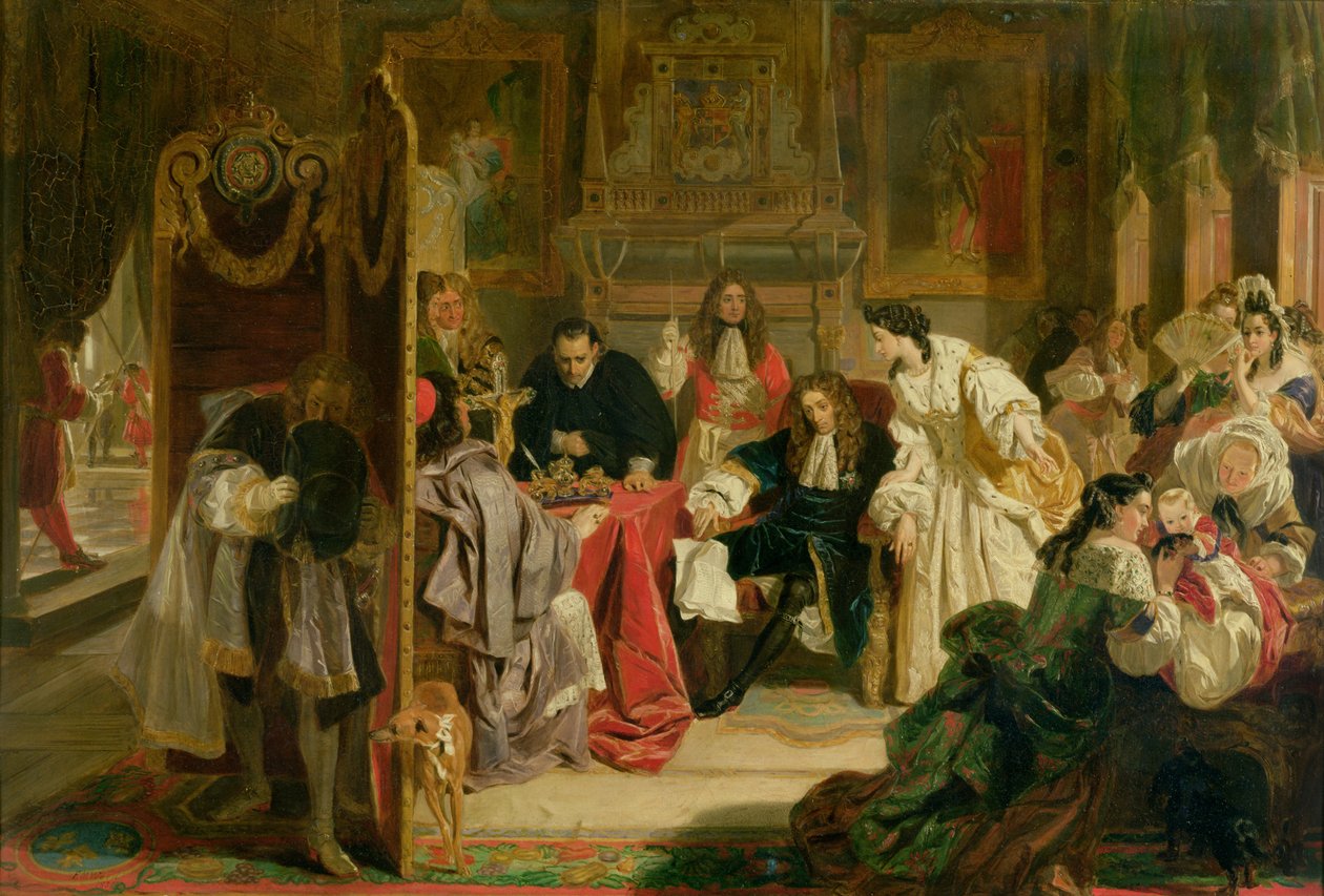 King James II (1633-1701) Mottok nyhetene om landingen av Vilhelm av Orange i 1688, 1851 av Edward Matthew Ward