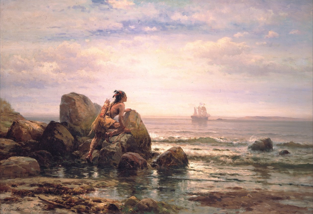 Henrik Hudson kom inn i New York havn, 11. september 1609 av Edward Moran