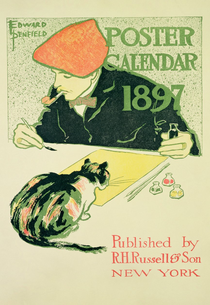 Plakatkalender, pub. av R.H. Russell und Son, 1897 av Edward Penfield