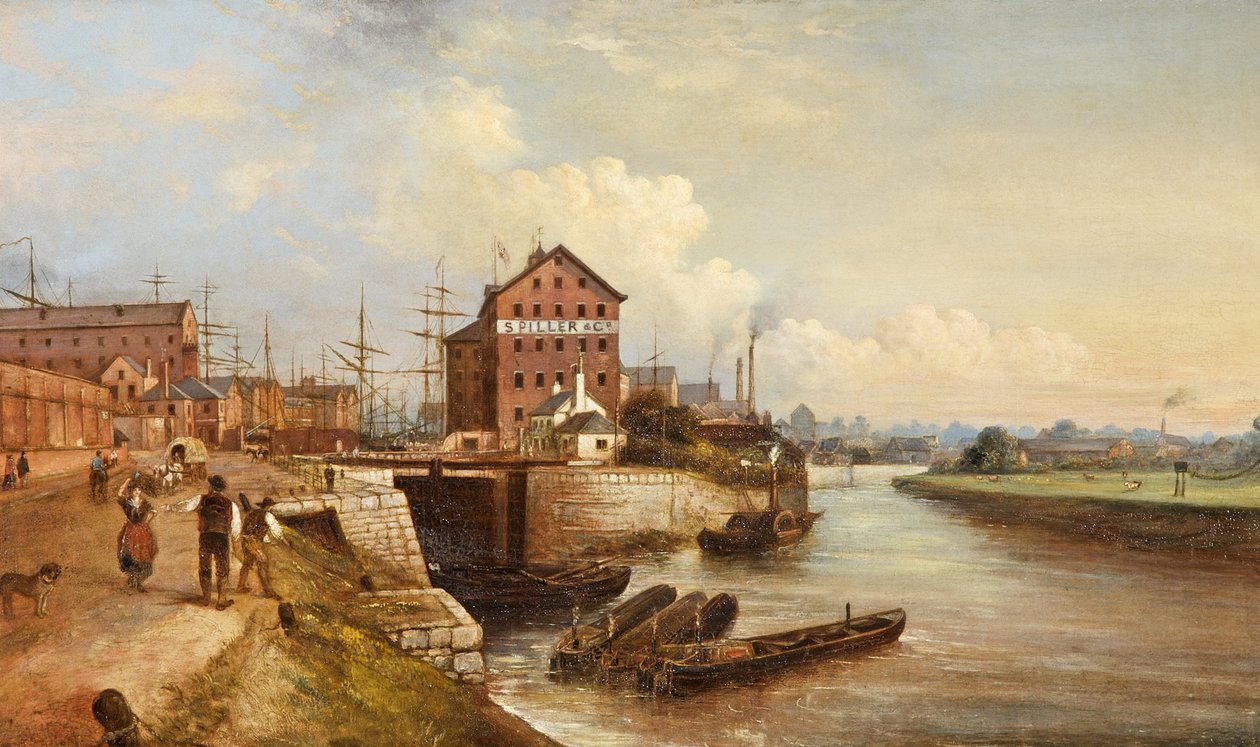 Gloucester Quay and Docks, 1890 av Edward Smith