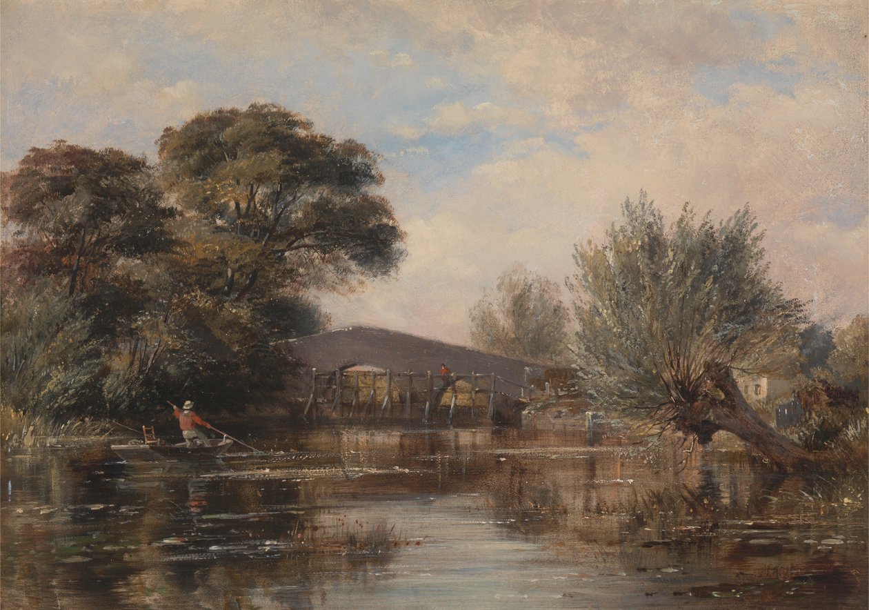 Godstow Bridge nær Oxford av Edward William Cooke