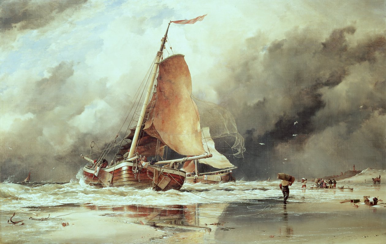 Sjølandskap av Edward William Cooke