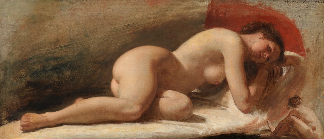 Studie av en liggende kvinnelig naken, 1843 av Edward William Wyon