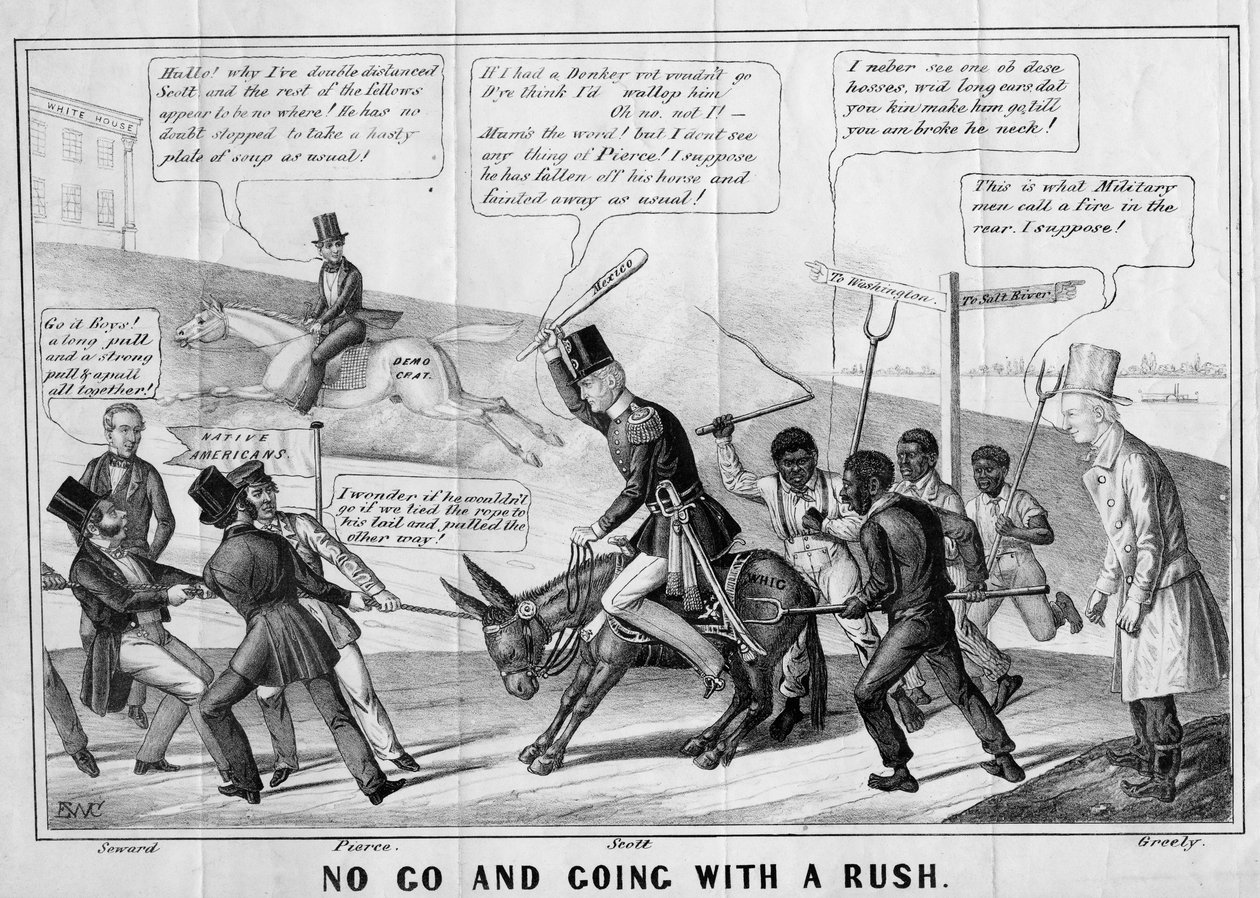 No go and going with a rush, utgitt av J Childs, New York, ca. 1852 av Edward Williams Clay