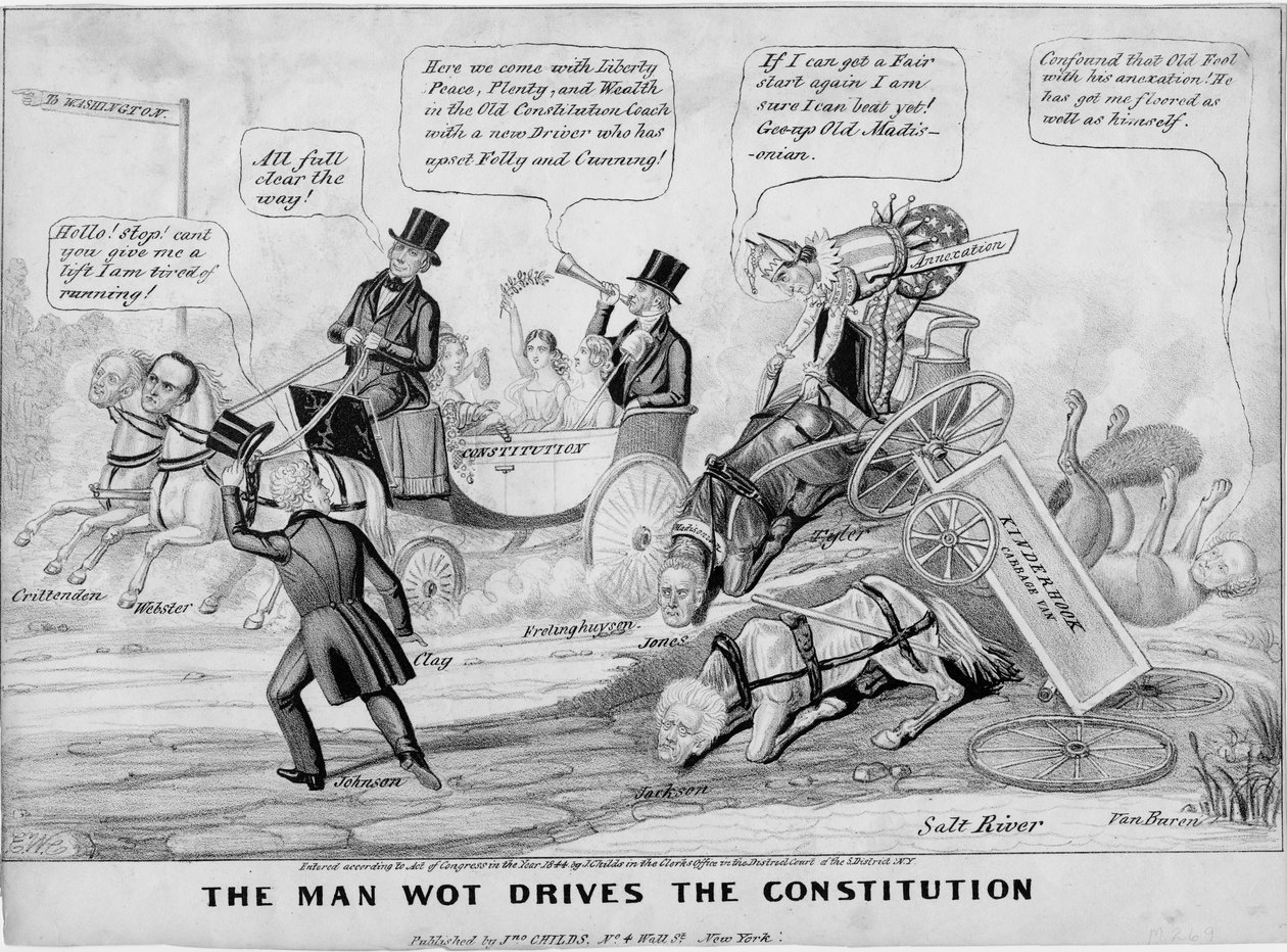 Mannen som driver grunnloven, utgitt av J Childs, New York, 1844 av Edward Williams Clay