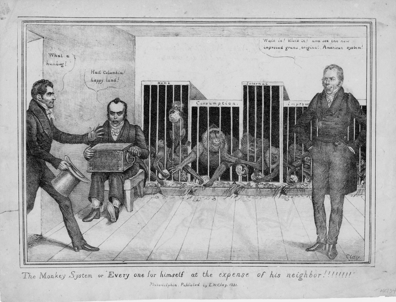 Apesystemet, eller alle for seg selv på bekostning av sin nabo!, 1831 av Edward Williams Clay