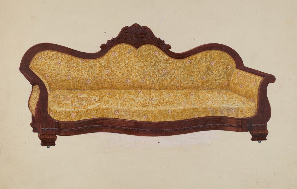 Sofa i mahogni av Edward A. Darby