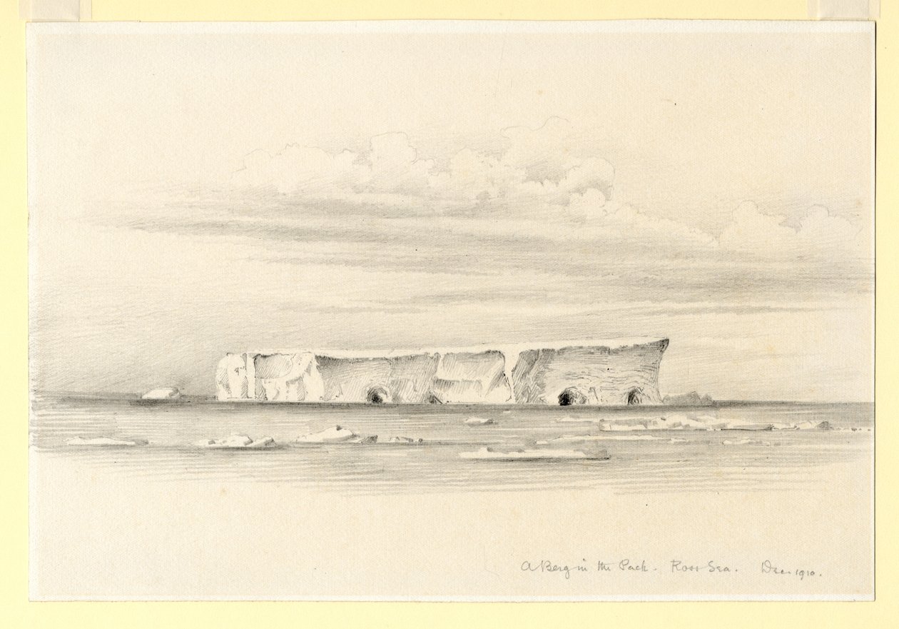 A Berg in the Pack, Ross Sea, 1910 av Edward Adrian Wilson