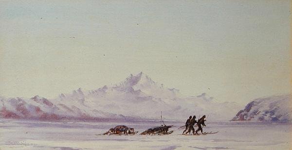 Arctic Scene (akvarell på papir) av Edward Adrian Wilson
