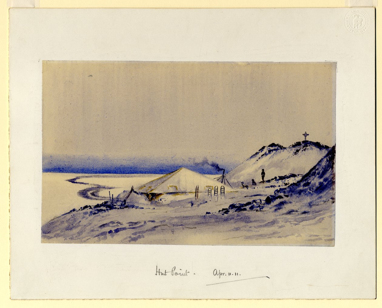 Hut Point, 1911 (wc på papir) av Edward Adrian Wilson