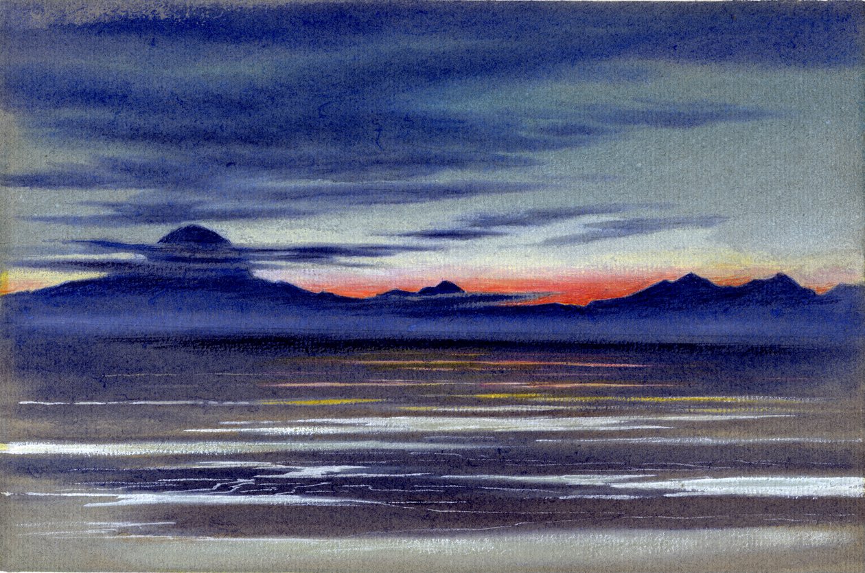 View of a Stretch of Sea, 1901-04 (wc på papir) av Edward Adrian Wilson