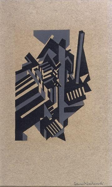 Bradford: View of a Town, ca. 1914 (tresnitt) (se også 155399) av Edward Alexander Wadsworth