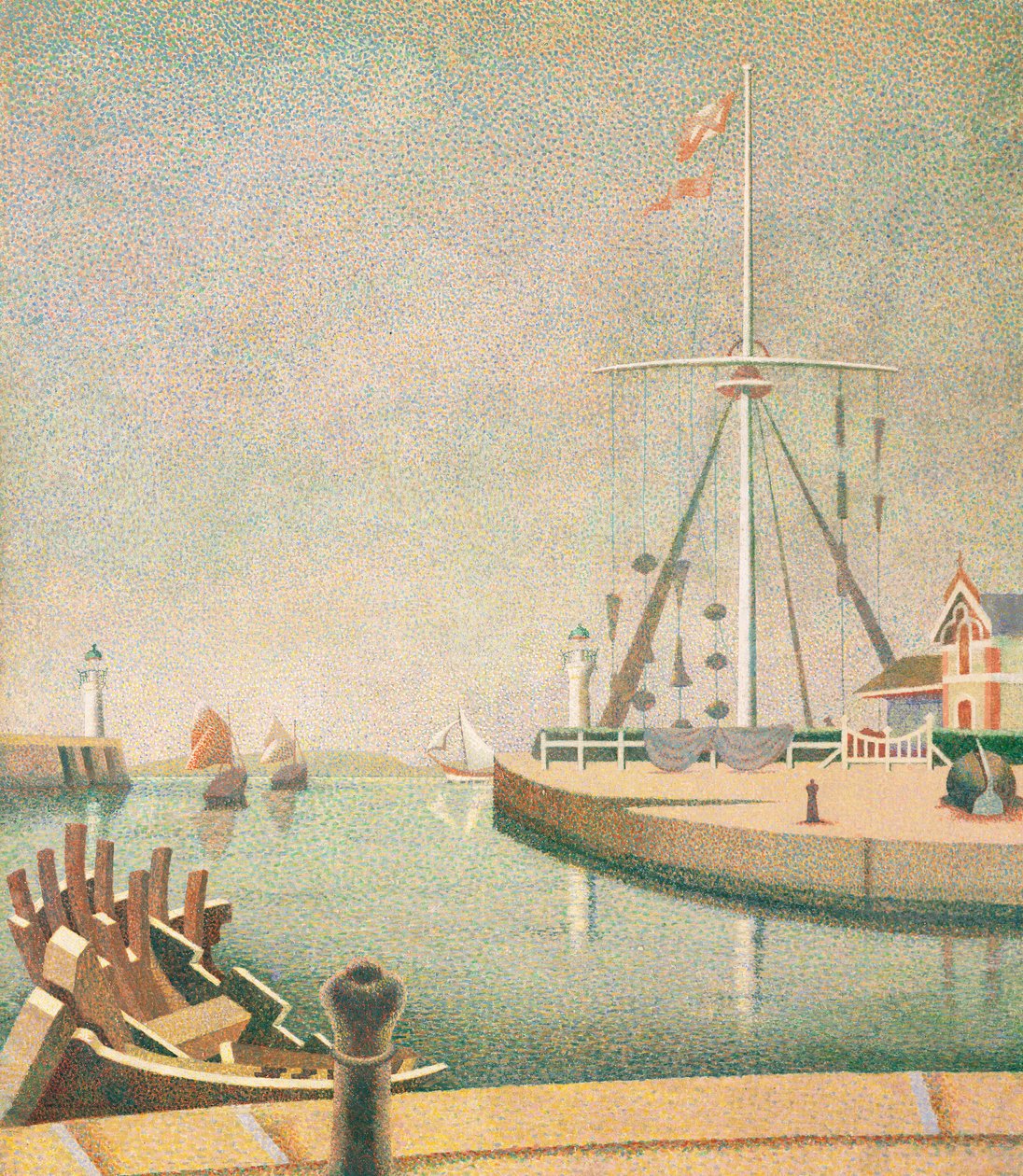 Honfleur, inngangen til havnen av Edward Alexander Wadsworth