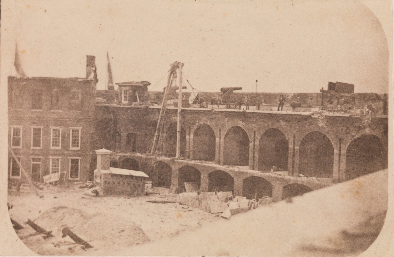 Evakueringen av Fort Sumter, april 1861, april 1861. av Edward Anthony