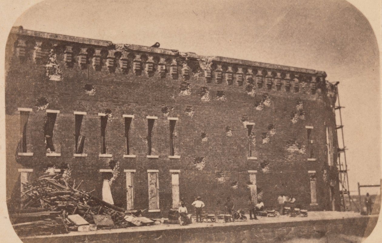 Evakueringen av Fort Sumter, april 1861, april 1861. av Edward Anthony