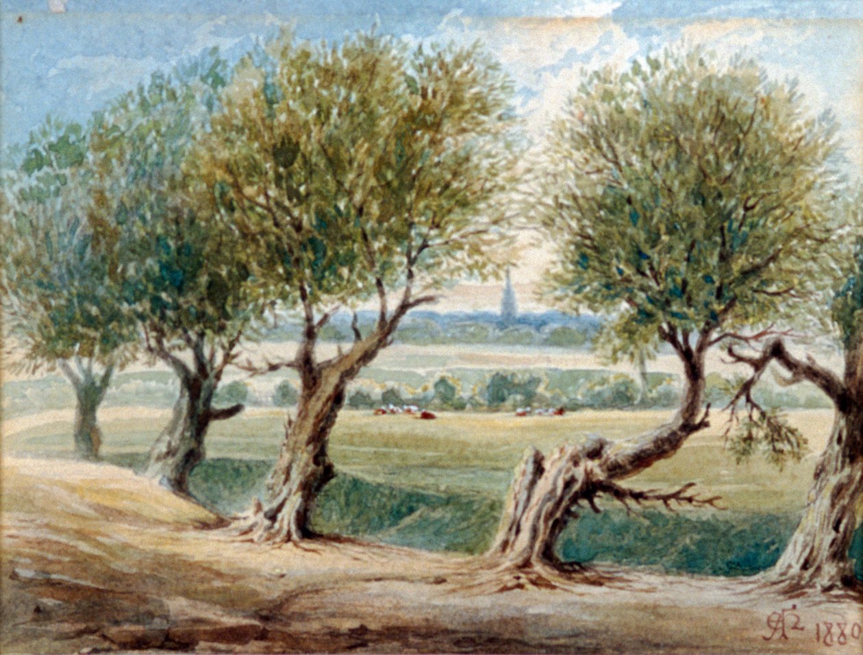 Last Vestige of the River Fleet, ...på østsiden av Fleet Road, Hampstead, 1880 av Edward Arthur Heffer
