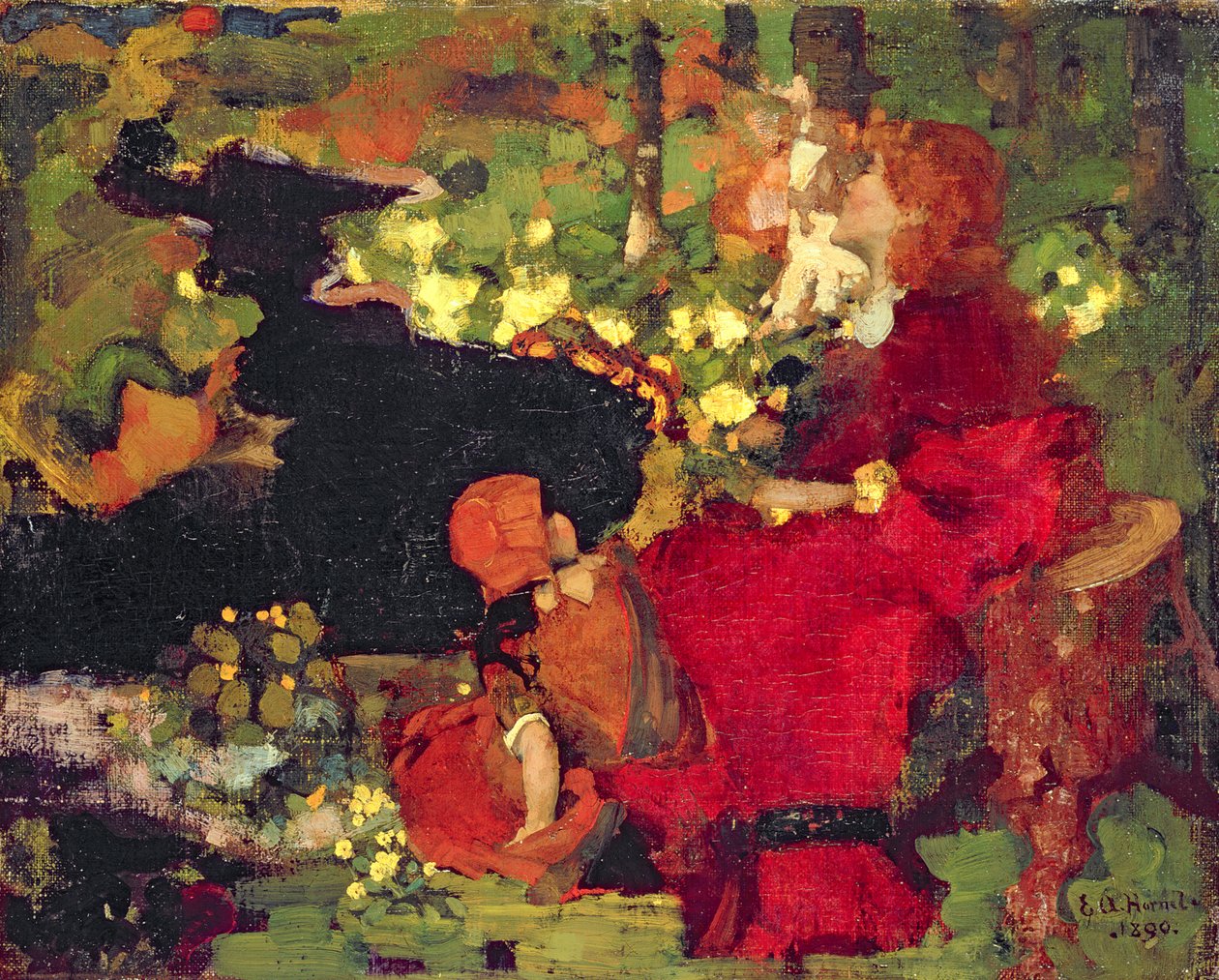 Et basseng i skogen av Edward Atkinson Hornel
