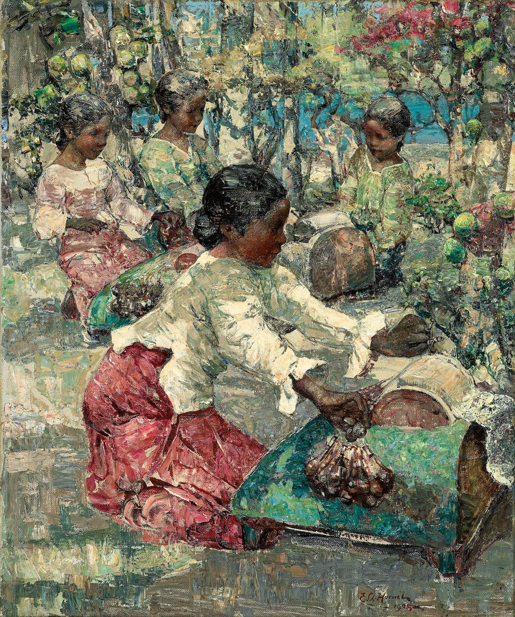 Burmesiske blondemakere av Edward Atkinson Hornel