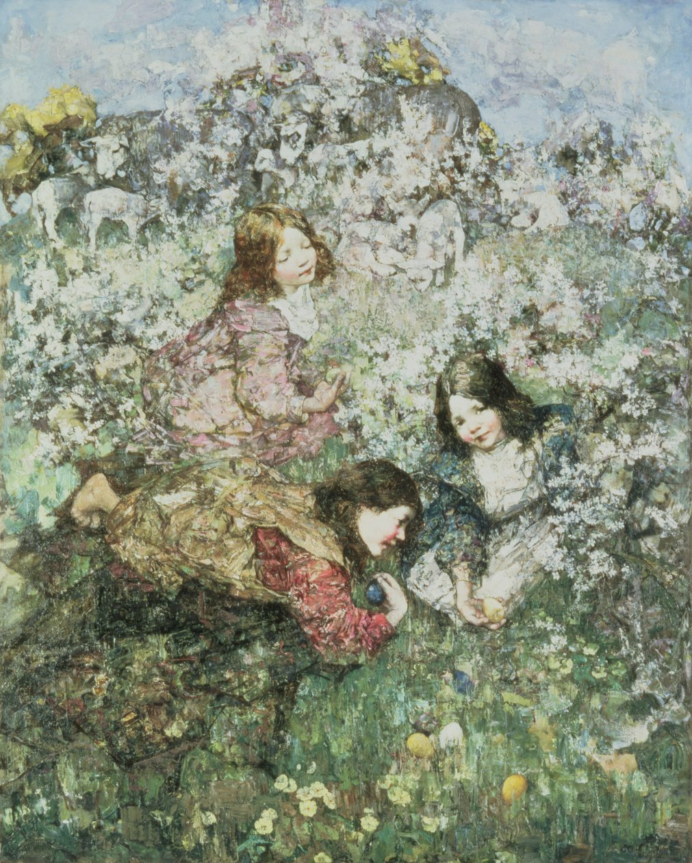 Påskeegg (olje på lerret) av Edward Atkinson Hornel