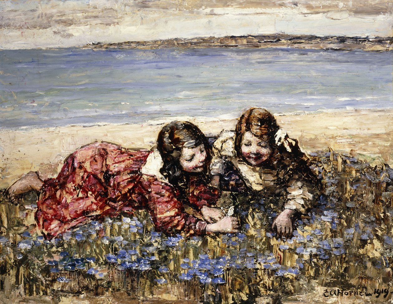 Samler blomster ved kysten av Edward Atkinson Hornel