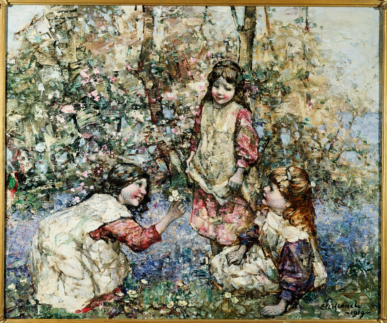 Samler Primroser av Edward Atkinson Hornel
