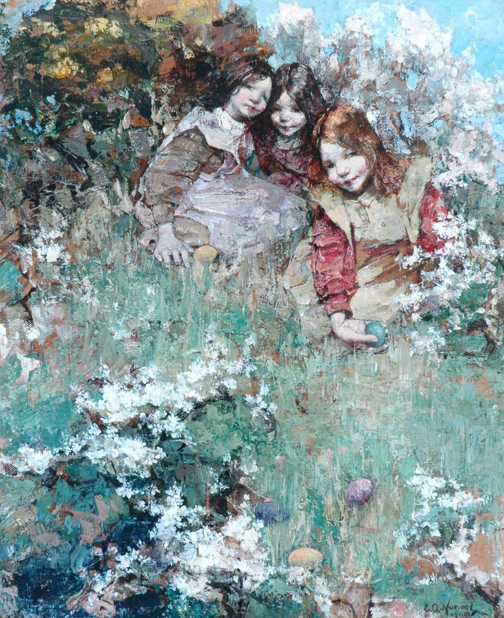 Rullende påskeegg av Edward Atkinson Hornel