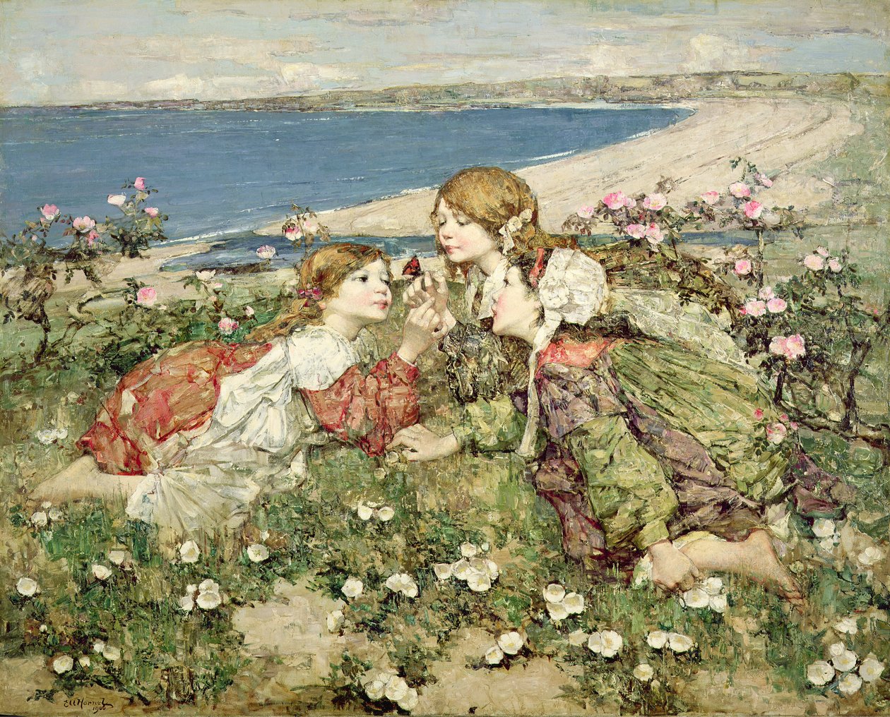 Sea Shore Roses av Edward Atkinson Hornel