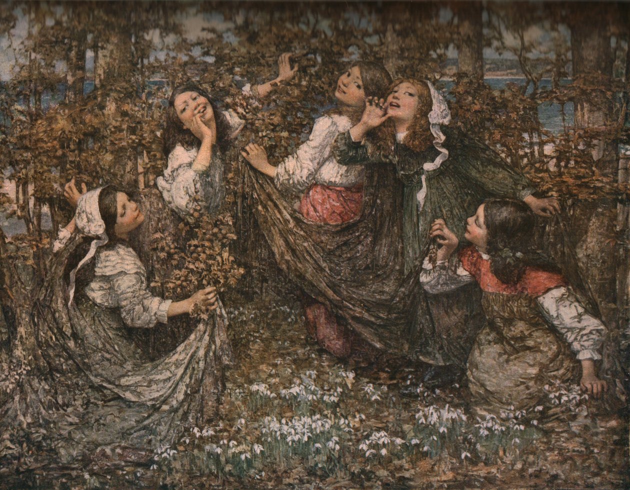 The Earths Awakening, 1909, c1930. av Edward Atkinson Hornel