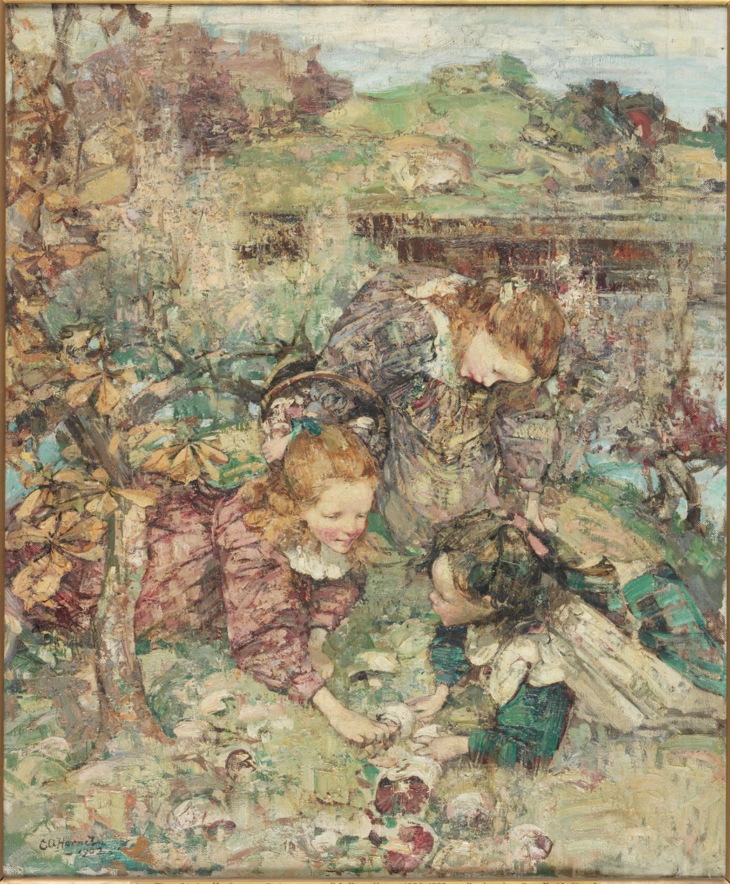 De små soppsamlere av Edward Atkinson Hornel